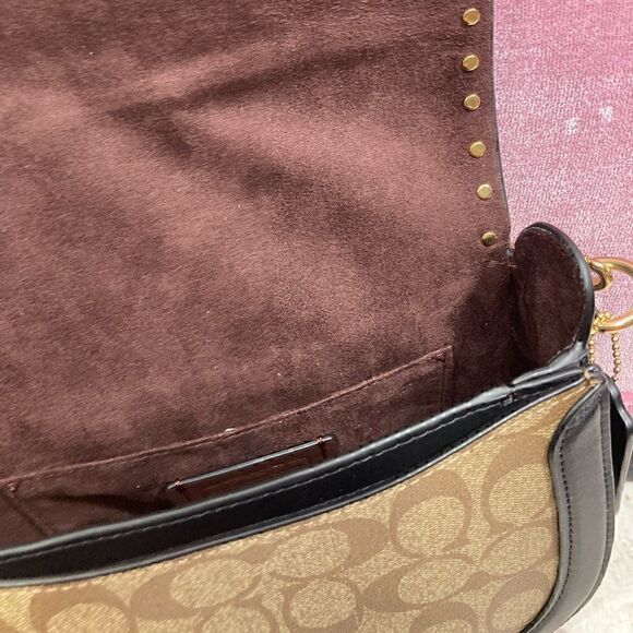 COACH Georgie Saddle Crossbody Bag Western Boho Embellished with Rivets & Studs! - Picture 5 of 14